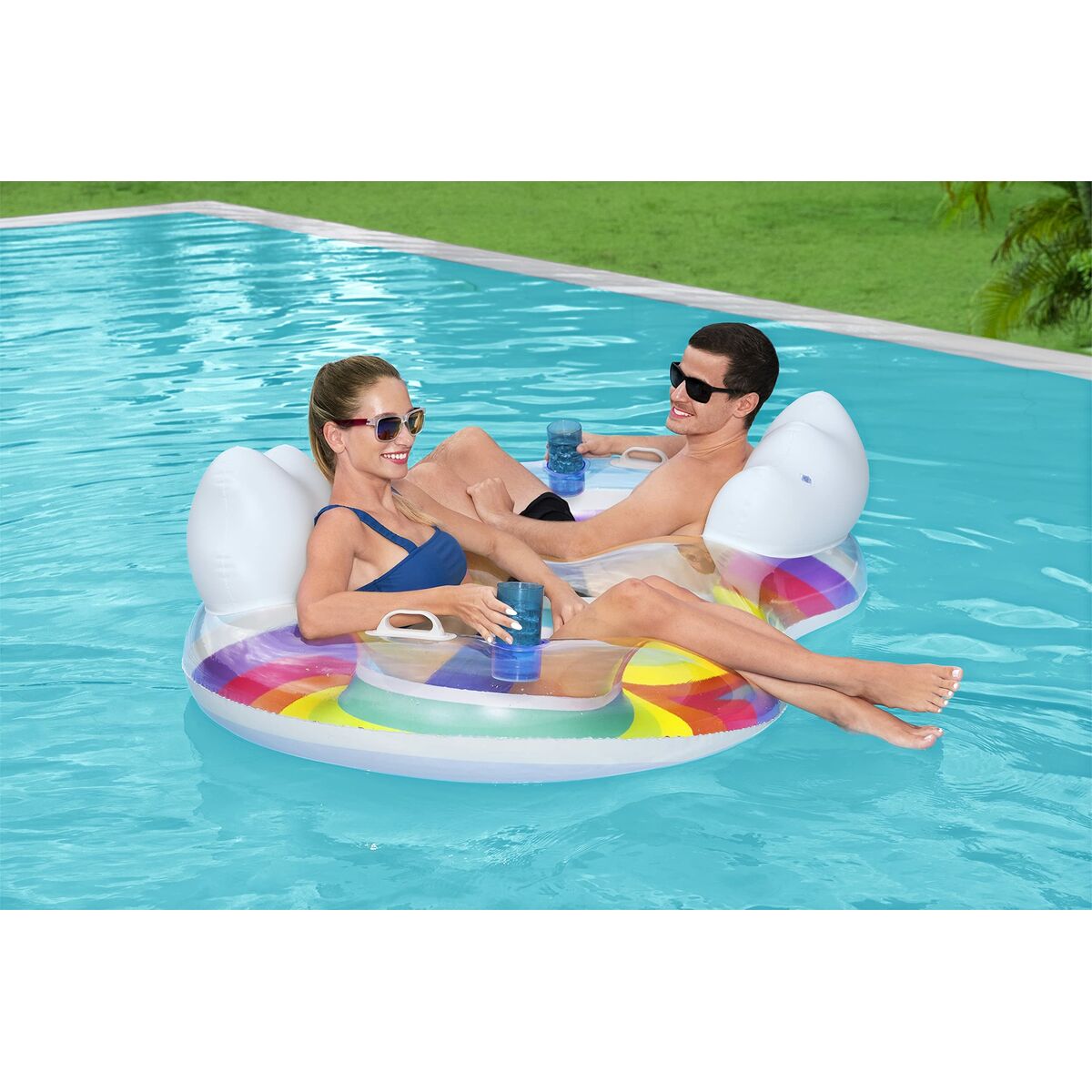 Roată gonflabilă Bestway Curcubeu 186 x 116 cm